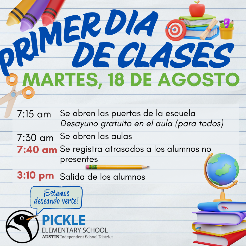 Primer Dia de clases 18 de agosto